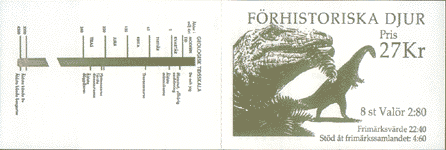 Cover Swedish 1992 stamp booklet